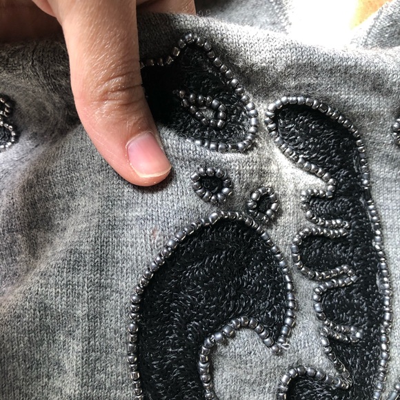 French Connection beaded embroidered sweater - Picture 8 of 8